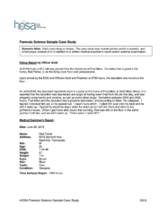 hosa forensic science case study examples